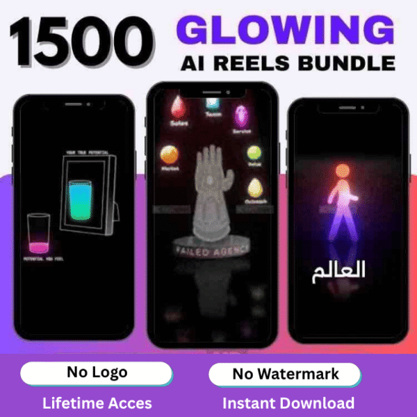 Glowing Motion Graphic Reels Bundle for Creative Projects