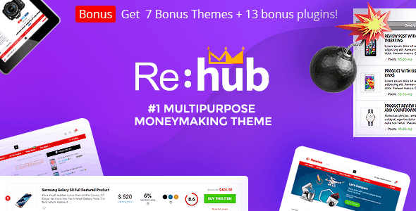 REHub Price Comparison, Multi Vendor Store Theme